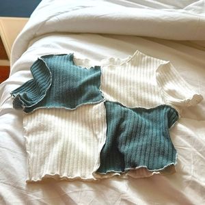 Cropped multi colored top